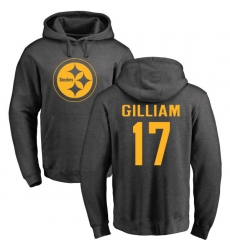 NFL Nike Pittsburgh Steelers #17 Joe Gilliam Ash One Color Pullover Hoodie