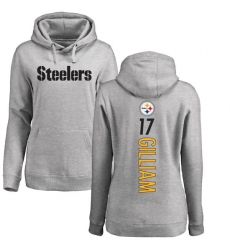 NFL Women's Nike Pittsburgh Steelers #17 Joe Gilliam Ash Backer Pullover Hoodie