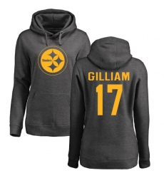 NFL Women's Nike Pittsburgh Steelers #17 Joe Gilliam Ash One Color Pullover Hoodie