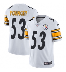 Men's Nike Pittsburgh Steelers #53 Maurkice Pouncey White Vapor Untouchable Limited Player NFL Jersey