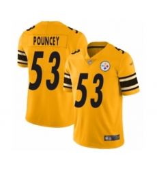 Youth Pittsburgh Steelers #53 Maurkice Pouncey Limited Gold Inverted Legend Football Jersey