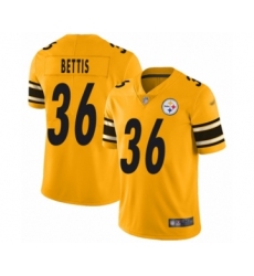 Men's Pittsburgh Steelers #36 Jerome Bettis Limited Gold Inverted Legend Football Jersey