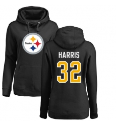 NFL Women's Nike Pittsburgh Steelers #32 Franco Harris Black Name & Number Logo Pullover Hoodie