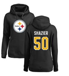 NFL Women's Nike Pittsburgh Steelers #50 Ryan Shazier Black Name & Number Logo Pullover Hoodie