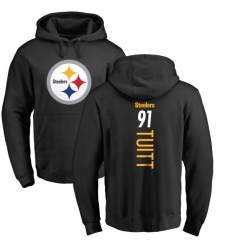 NFL Nike Pittsburgh Steelers #91 Stephon Tuitt Black Backer Pullover Hoodie