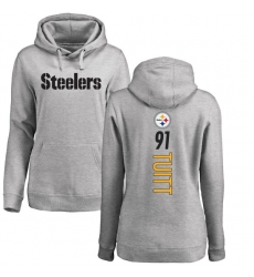 NFL Women's Nike Pittsburgh Steelers #91 Stephon Tuitt Ash Backer Pullover Hoodie