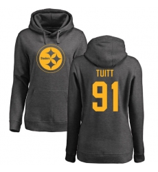 NFL Women's Nike Pittsburgh Steelers #91 Stephon Tuitt Ash One Color Pullover Hoodie