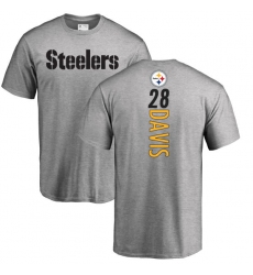 NFL Nike Pittsburgh Steelers #28 Sean Davis Ash Backer T-Shirt