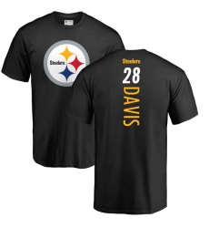 NFL Nike Pittsburgh Steelers #28 Sean Davis Black Backer T-Shirt