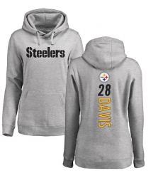 NFL Women's Nike Pittsburgh Steelers #28 Sean Davis Ash Backer Pullover Hoodie