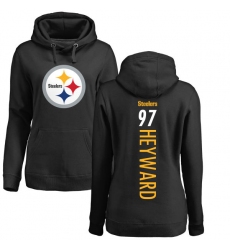 NFL Women's Nike Pittsburgh Steelers #97 Cameron Heyward Black Backer Pullover Hoodie