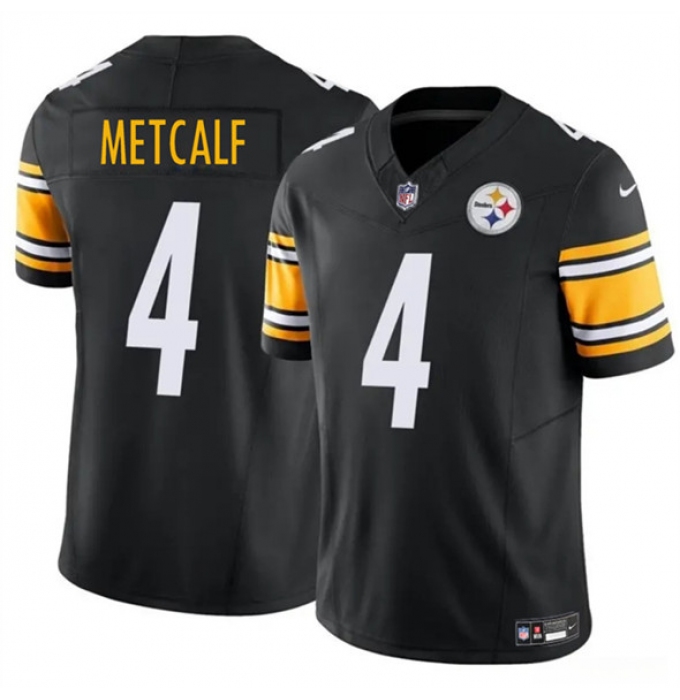 Men's Pittsburgh Steelers #4 DK Metcalf Black 2024 F.U.S.E. Vapor Untouchable Limited Football Stitched Jersey