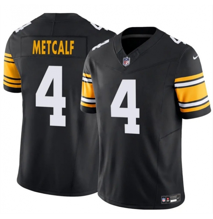 Men's Pittsburgh Steelers #4 DK Metcalf Black 2025 F.U.S.E. Vapor Untouchable Limited Football Stitched Jersey