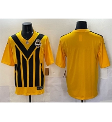 Men's Pittsburgh Steelers Blank Gold 1933 Throwback Alternate Football Stitched Jersey