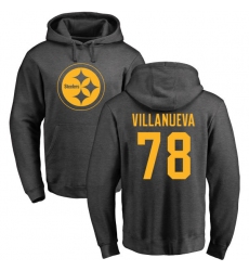 NFL Nike Pittsburgh Steelers #78 Alejandro Villanueva Ash One Color Pullover Hoodie