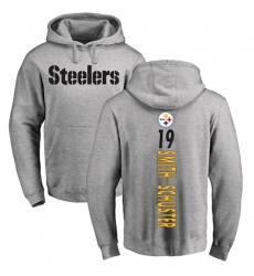 NFL Nike Pittsburgh Steelers #19 JuJu Smith-Schuster Ash Backer Pullover Hoodie