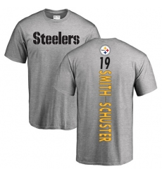 NFL Nike Pittsburgh Steelers #19 JuJu Smith-Schuster Ash Backer T-Shirt