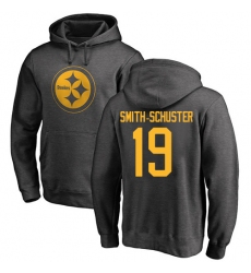 NFL Nike Pittsburgh Steelers #19 JuJu Smith-Schuster Ash One Color Pullover Hoodie