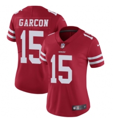 Women's Nike San Francisco 49ers #15 Pierre Garcon Red Team Color Vapor Untouchable Limited Player NFL Jersey