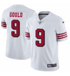 Men's Nike San Francisco 49ers #9 Robbie Gould Limited White Rush Vapor Untouchable NFL Jersey