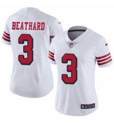 Women's Nike San Francisco 49ers #3 C. J. Beathard Limited White Rush Vapor Untouchable NFL Jersey