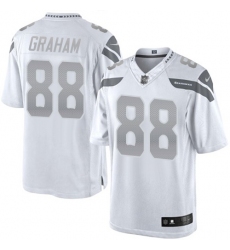 Men's Nike Seattle Seahawks #88 Jimmy Graham Limited White Platinum NFL Jersey