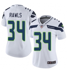 Women's Nike Seattle Seahawks #34 Thomas Rawls White Vapor Untouchable Limited Player NFL Jersey