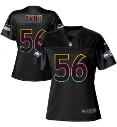 Women's Nike Seattle Seahawks #56 Cliff Avril Game Black Team Color NFL Jersey