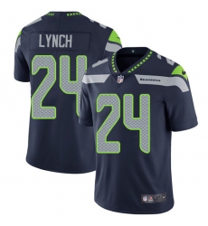 Youth Nike Seattle Seahawks #24 Marshawn Lynch Elite Steel Blue Team Color NFL Jersey