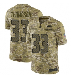 Men's Nike Seattle Seahawks #33 Tedric Thompson Limited Camo 2018 Salute to Service NFL Jersey