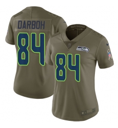 Women's Nike Seattle Seahawks #84 Amara Darboh Limited Olive 2017 Salute to Service NFL Jersey