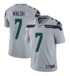 Youth Nike Seattle Seahawks #7 Blair Walsh Grey Alternate Vapor Untouchable Limited Player NFL Jersey