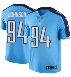 Men's Nike Tennessee Titans #94 Austin Johnson Light Blue Team Color Vapor Untouchable Limited Player NFL Jersey