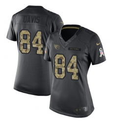 Women's Nike Tennessee Titans #84 Corey Davis Limited Black 2016 Salute to Service NFL Jersey
