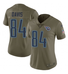 Women's Nike Tennessee Titans #84 Corey Davis Limited Olive 2017 Salute to Service NFL Jersey