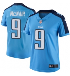 Women's Nike Tennessee Titans #9 Steve McNair Light Blue Team Color Vapor Untouchable Limited Player NFL Jersey