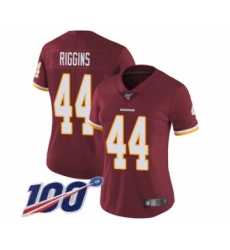Women's Washington Redskins #44 John Riggins Burgundy Red Team Color Vapor Untouchable Limited Player 100th Season Football Jersey