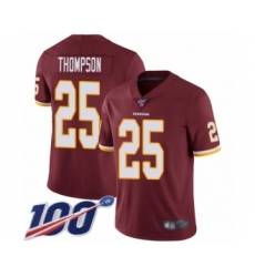 Youth Washington Redskins #25 Chris Thompson Burgundy Red Team Color Vapor Untouchable Limited Player 100th Season Football Jersey