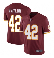 Men's Nike Washington Redskins #42 Charley Taylor Burgundy Red Team Color Vapor Untouchable Limited Player NFL Jersey