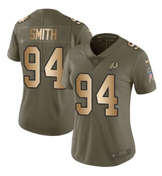 Women's Nike Washington Redskins #94 Preston Smith Limited Olive/Gold 2017 Salute to Service NFL Jersey