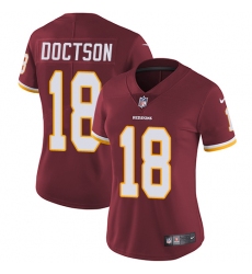 Women's Nike Washington Redskins #18 Josh Doctson Burgundy Red Team Color Vapor Untouchable Limited Player NFL Jersey