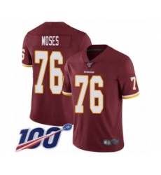 Youth Washington Redskins #76 Morgan Moses Burgundy Red Team Color Vapor Untouchable Limited Player 100th Season Football Jersey