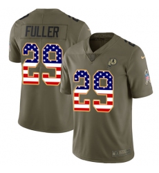 Men's Nike Washington Redskins #29 Kendall Fuller Limited Olive/USA Flag 2017 Salute to Service NFL Jersey