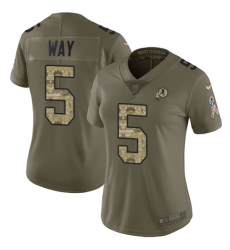 Women's Nike Washington Redskins #5 Tress Way Limited Olive/Camo 2017 Salute to Service NFL Jersey