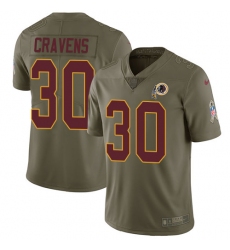 Youth Nike Washington Redskins #30 Su'a Cravens Limited Olive 2017 Salute to Service NFL Jersey