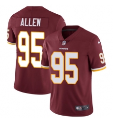Youth Nike Washington Redskins #95 Jonathan Allen Burgundy Red Team Color Vapor Untouchable Limited Player NFL Jersey