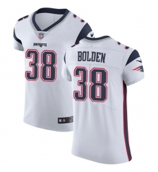 Men's Nike New England Patriots #38 Brandon Bolden White Vapor Untouchable Elite Player NFL Jersey