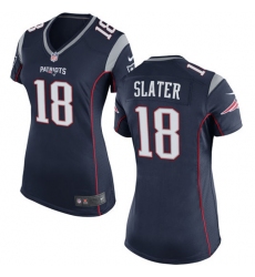 Women's Nike New England Patriots #18 Matthew Slater Game Navy Blue Team Color NFL Jersey