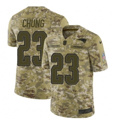 Men's Nike New England Patriots #23 Patrick Chung Limited Camo 2018 Salute to Service NFL Jersey
