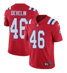 Men's Nike New England Patriots #46 James Develin Red Alternate Vapor Untouchable Limited Player NFL Jersey